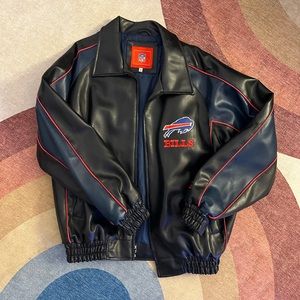 Vintage Buffalo Bills NFL Leather Jacket Size Large